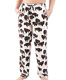 Lazy One Animal Pajama Pants for Men, Men's Separate Bottoms, Lounge Pants, Buffalo (Roam, Medium)