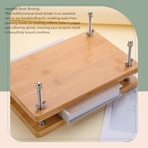 BTSEURY Book Press, Bambusoideae Detachable Portable Binding Press with 4 Embedded Grooves for Hand Binding Paper Flattening Embossing Creating Plant Specimens by BTSEURY - Image 6