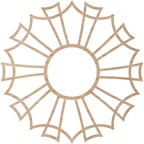 Image of Ekena Millwork 34 inchOD x 12 inchID x 3 /8 inchT Augustus Wood Fretwork Pierced Ceiling Medallion, Alder