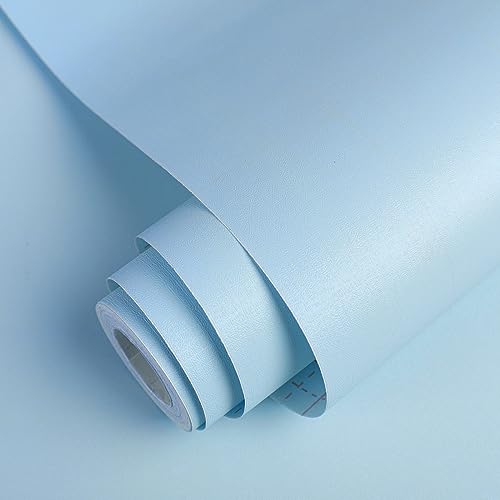 Abyssaly Blue Peel and Stick Paper 17.71 in X 118 in Wallpaper Decorative Self-Adhesive Film for Smooth Surfaces, Multiple Colors, Decorative Refurbishment for Rooms and Old Objects