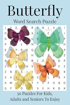 Butterfly Word Search Book: 50+ Puzzles to Calm the Mind and Lift the Spirit