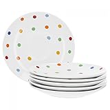 Van Well Stingut 6er Geschirr-Set Serie Capri | weiß mit Dekor | Artikel wählbar, Service Serie Capri:Untertasse 16cm