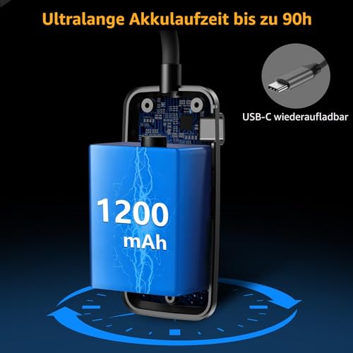 Gritin Leselampe Buch Klemme, USB Wiederaufladbare Buchlampe mit 19 LEDs, 3 Farbtemperatur Modi, Lange Laufzeit, Stufenlose Helligkeit Klemmlampe, 360° Flexibel Klemmleuchte für Nachtlesen ins Bett 6