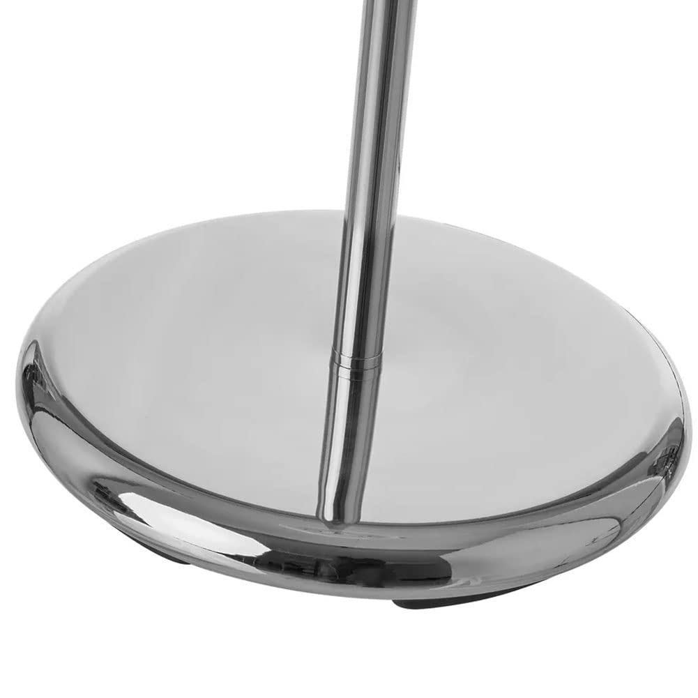 Lampada Piantana Da Terra Bakaji - Altezza 160cm, Paralume Tessuto, Interruttore A Pedale, Grigio - Foto 4