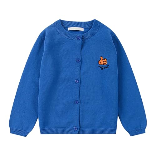 Girl's Cardigan Crewneck Lightweight Soft Knit Sweater Button-up Comfortable Casual Cute Warm Outerwear