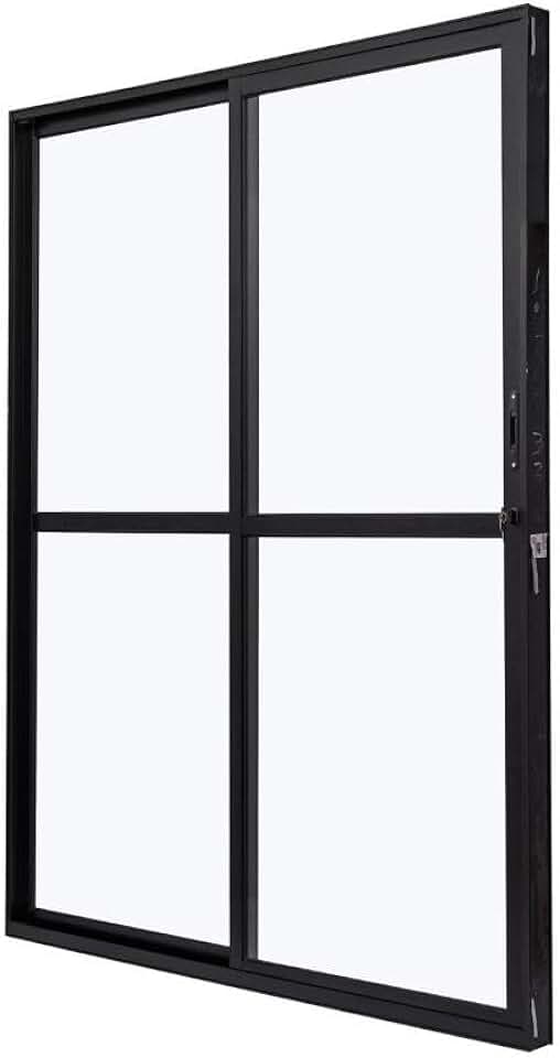 Porta de Aluminio Balcão 210x160cm 2 Folhas com Vidro Liso e Batente 7,9cm Cristal Ramassol