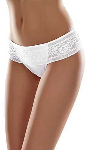 Merry Style String Culotte Slip sous-vêtement Femme MSGAB161 (Blanc, 40 (Taille du producteur: M)) Cover
