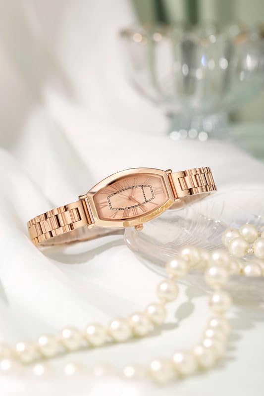 Image of Giordano Silver Oval Shape Dial Watch for Women - Elegant Roman Numerals, Stainless Steel Strap, Sleek Analog Design