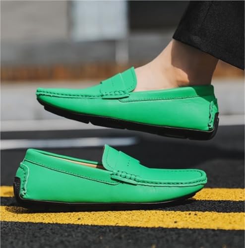 Loafers for Men Lightweight Simple Leather Lightweight Anti-Slip Casual Outdoor Slip-on 7