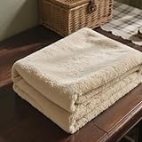 Photo Gallery goutui coperta in cotone morbida 110 x 170 cm calda e morbida coperta pile blanket per tutte le stagioni per letto/divano/sedia e divano, bianco Photo Gallery goutui coperta in cotone morbida 110 x 170 cm calda e morbida coperta pile blanket per tutte le stagioni per letto/divano/sedia e divano, bianco