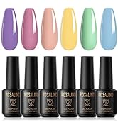 ROSALIND UV Nagellack Set 6 Farben 7ml Gel Nagellack Shellac Gellack Soak Off UV Led Gel Nail Pol...