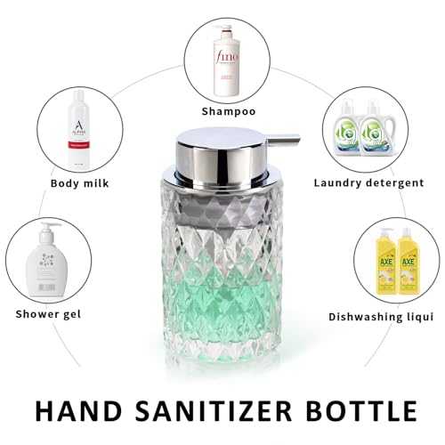 Toozfo Soap Dispenser With Liquid Pump Hand Lotion Dispenser Glass Antislip Shampoo Bathroom Kitchen 10Oz thumb #3