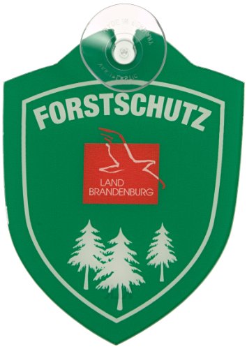 Waidmannsbruecke Erwachsene Forstschutz Brandenburg Autoschild, Grün, One Size