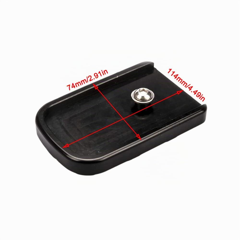 Baceyong Couvre-pédale de frein en aluminium CNC pour moto Compatible avec Harley-Davidson Touring Street Glide FLHX Road King Softail, noir/chromé