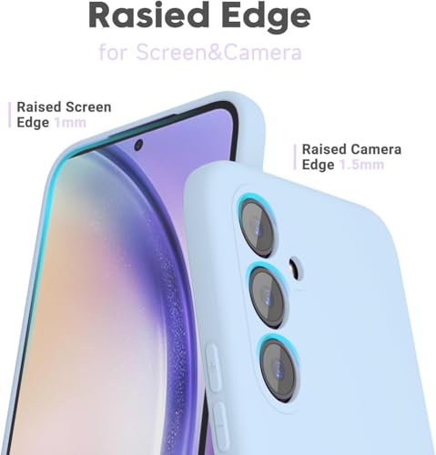 Image of DIZORO Microfiber Candy Case Compatible for Samsung S24 fe Smooth Touch Cushion Liquid Soft Silicone Gel Rubber Phone Cases Non-Slip Full Body Protective Shockproof Back Cover - Carolina