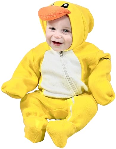 Image of Snonook Fleece Baby Jacket - Winter Suit Bunting Bodysuit with Mittens & Footies, Soft Cozy Warm Jumpsuit for Infants