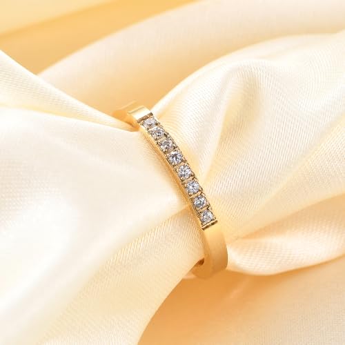 2mm 5mm Tainless Steel Cubic Zirconia Wedding Band Rings For Women,Stackable No Tarnish Fashion Rings Size 4-10 5