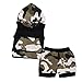 Conjunto de pantalones cortos con capucha para recién nacidos, para verano, con estampado de camuflaje, camiseta de manga corta + pantalones cortos de verano, conjunto de 2 piezas camuflaje. 0-6 Meses