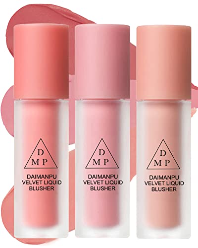 Mousse Liquid Cream Blush Makeup Lightweight - Velvet Matte Texture, Breathable Feel, Sheer Flush Of Color, Natural-Looking, Blush Stick For Cheek, Advanced Hazy Feeling 01#02#03# #TOP30