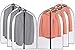 JSF Housses de Vêtements, Lot de 6 Couverture de Costume Anti-Poussière avec Zip et Housses de Protection pour Chemise/Costume, 60 x 100 cm,