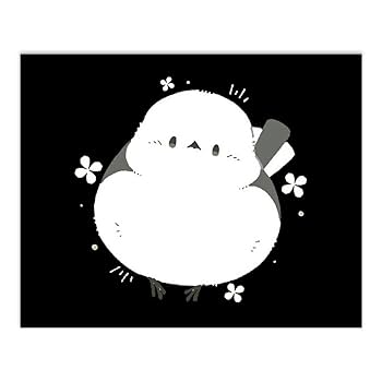 油絵 絵画 円形ミニ絵画 【シマエナガ】 油絵 絵画 円形ミニ絵画