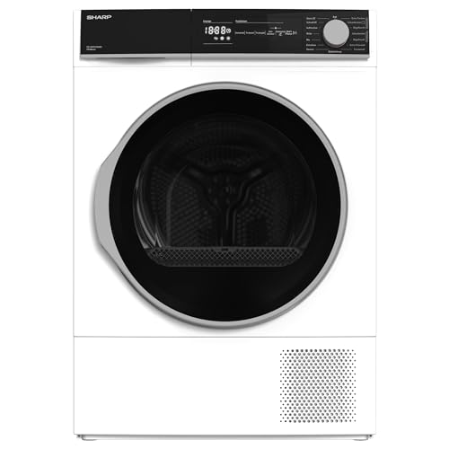 Sharp KD-NHH9S8GW3-DE Wärmepumpentrockner/C / 9 kg / 15 Programme inkl. Kurzprogramm 30 Min. / Schontrommel mit LED-Trom...