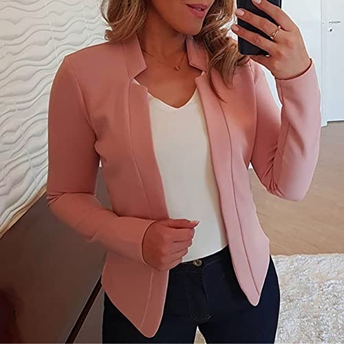 Women's Crop Blazers Professional Formal Clothes Office Business Casual Open Front Short Cardigan Trendy Suit Jackets2