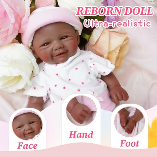 Muñeca Reborn Realista de Silicona de 12 Pulgadas miniatura 6