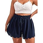 MakeMeChic-Womens-Plus-Size-Elastic-Waist-Scallop-Trim-Flowy-Wide-Leg-Shorts