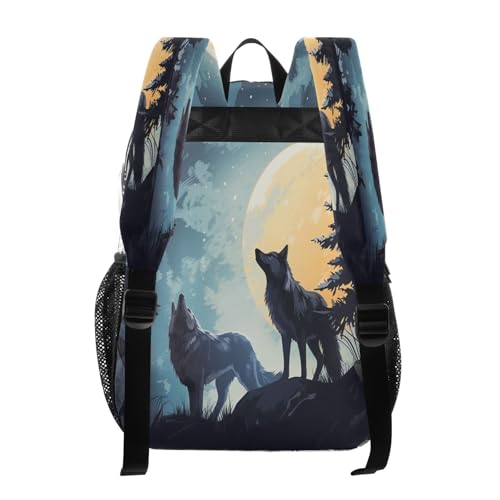 Wolf Clear Backpack - Stadium Approved Large 15.7-inch Waterproof Transparent Bag for Sports, Concerts, Work, Travel#2243