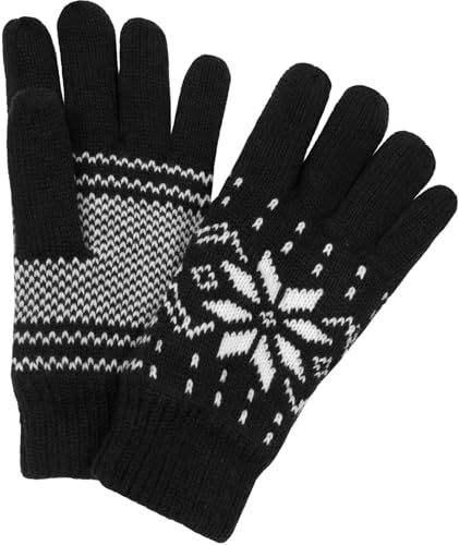 normani Thermo Strickhandschuhe mit warmer Fütterung Norweger/Schwarz ONESIZE