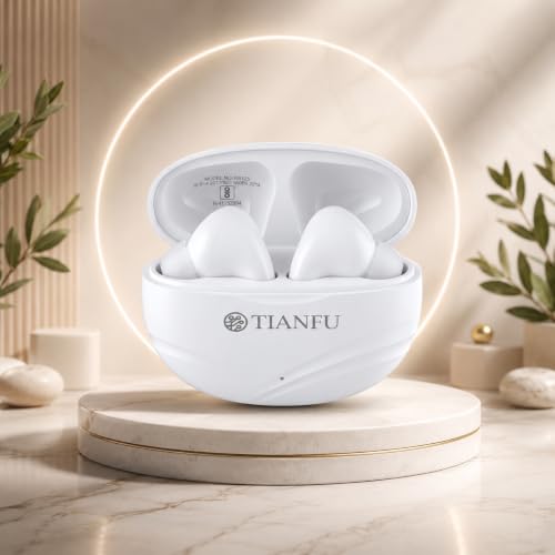 Image of TWS True Wireless in Ear Earbuds with 20H Playtime | Type-C Charging | HD Stereo Sound, Built-in Mic, Touch Control | Earphones for Calling, Music, Gaming | Made in India Bluetooth V5.3 (White)