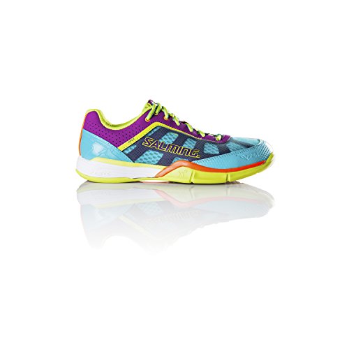 Salming Viper 3.0 Women's Indoor Court Shoe (Turquoise/Cactus Flower) (Numeric_6_Point_5) #TOP4