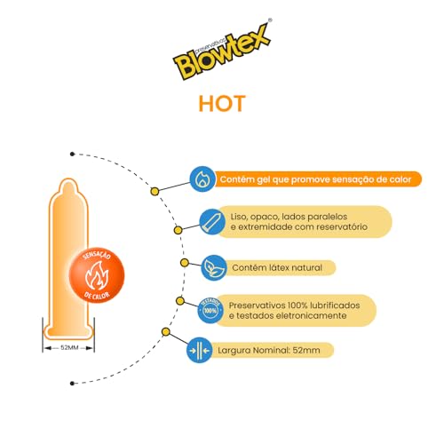 Blowtex Preservativo Hot Com 3 Unidades Branco