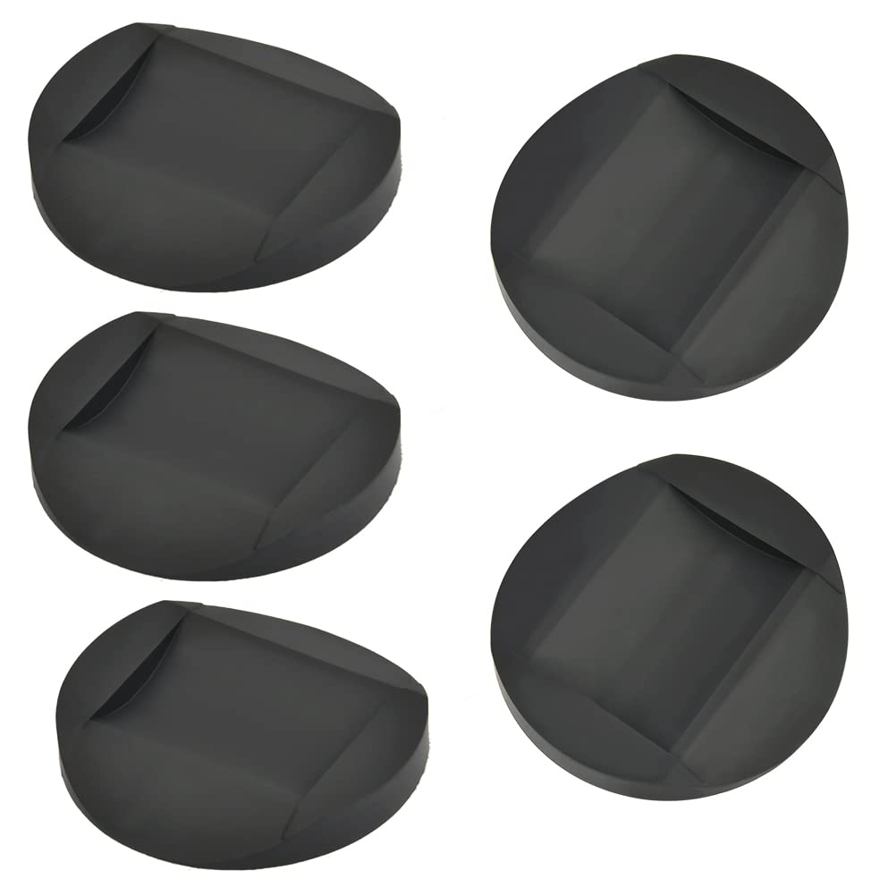 Black 5 Pcs Furniture Caster Cups,Anti-Sliding Rubber Feet Protector Pads Furniture Coasters,Chair Leg Floor Protectors Bed Sofa Chair Leg Wheel Anti-Slip Pad For Floors,Wheels,Sofas And Bed(Black)