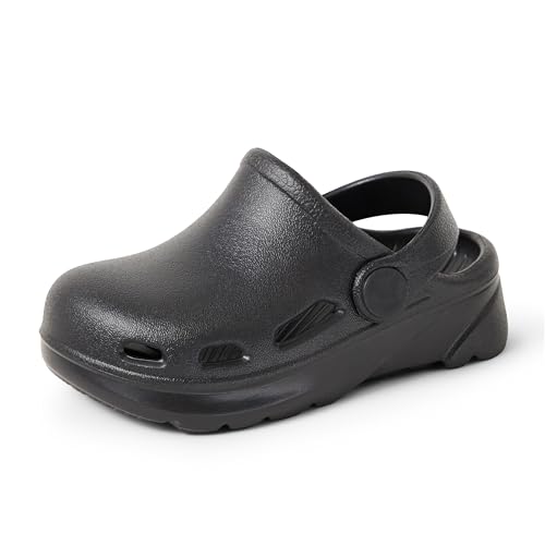 Amazon Essentials Unisex Kids Garden Clogs Black 5 Big Kid