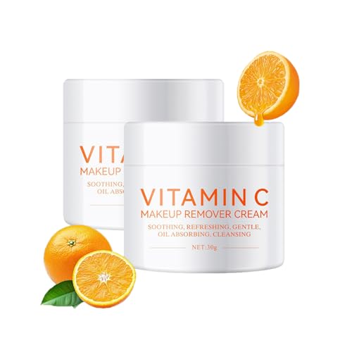 TUOSHITONG Make-up-Entferner, sanfter Reinigungsbalsam mit Vitamin C, sanftes Peeling, Doppelreiniger, effektive Entfernung von Make-up und Sonnenschutzmitteln, feuchtigkeitsspendender