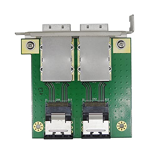 Xiwai Dual Ports Mini Sas Sff-8088 To Sas 36Pin Sff-8087 Pcba Female Adapter With Pci Bracket #TOP5