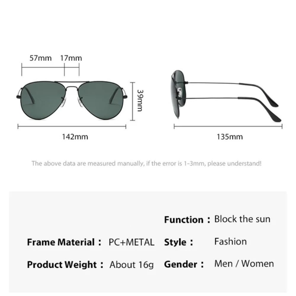 Gafas de sol polarizadas con montura metálica y protección UV400 para uso diario, conducción, pesca y actividades al aire libre.