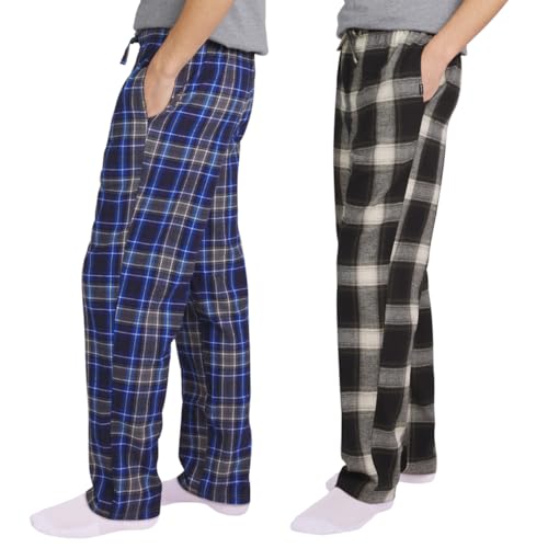 Eddie Bauer Men's 2 Pack Flannel Lounge Pajama Pants (Blue, Small)3