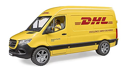 bruder 02671 - MB Sprinter DHL mit Fahrer inkl. Gitterbox mit Versandpaketen - 1:16 Versand & Logistik Fahrzeug… – Bild 3