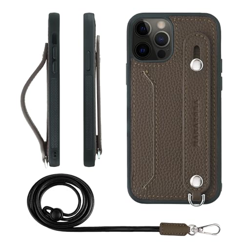 HANATORA for iPhone 12 12Pro �P�[�X �{�v �ϏՌ� �w�ʃx���g �X�g���b�v�����O �X�}�z�P�[�X �X�}�z �X�^���h�@�\ �l�b�N�X�g���b�v �t�� �J�[�h�|�P�b�g �V�������N���U�[ �M�t�g �g�[�v CGHGZ-12Pro-Taupe