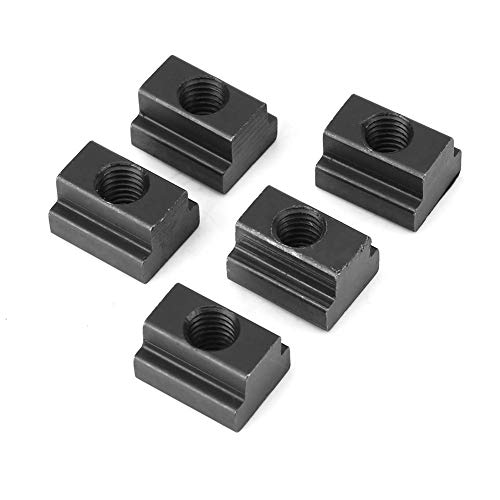 T Slot Nut M10 5pcs Pack Carbon Steel Black Oxide Finish for Machine Tool Tables (M10)
