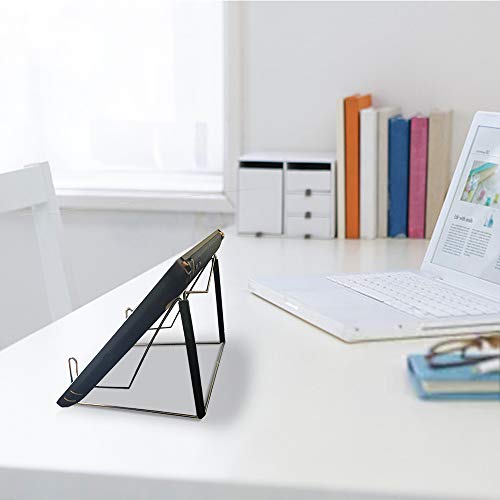 Textbook Stands,1PC Fold-n-Stow Metal Bookstand,Music Book Easel Display Holder,Adjustable Reading Stand,Small Book Rest for Kitchen Counertops,Bookrest for Hardcover Ipad,Cookbook,Recipe (1) - Thumbnail 6