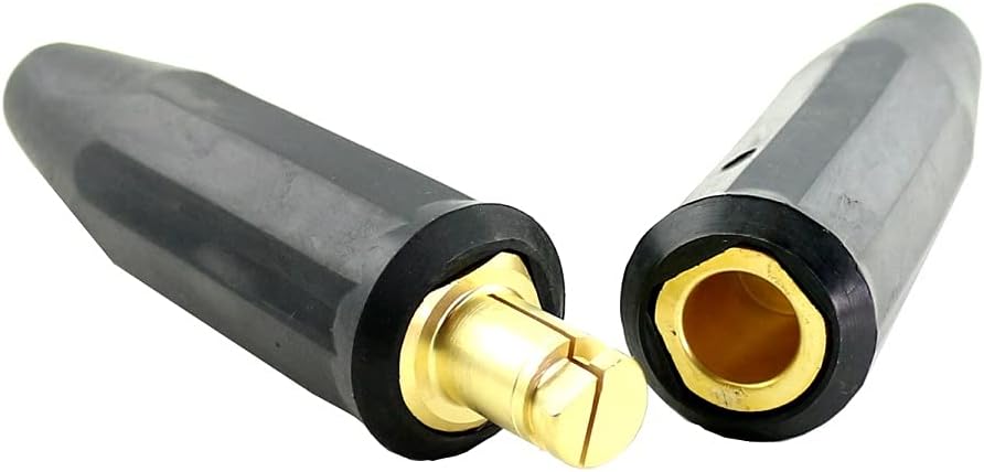 WeldingCity Positive Cam Twist-Lock Insulated Connector Pair (Male/Female) Tweco/Lenco Style 2-MPC/LC-40 for Welding Cable #4-2/0 (25-50mm)