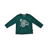  MINYMO Baby Jungen Langarmshirt in dunkelgrün mit Print (68)