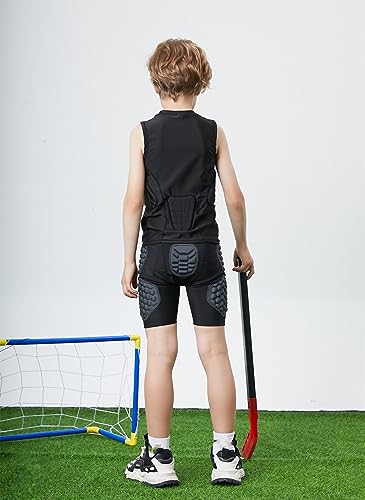 Basketball Compression Padded Shorts, Butt Pads Impact Short Pants for Youth Kids4