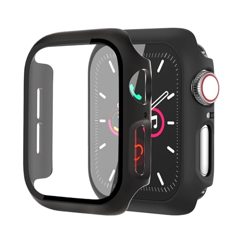 Image of 2 Pack Case for Apple Watch Screen Protector SE 3(2025) SE 2 /SE /Series 4 5 6 40mm with Tempered Glass | Slim Guard Bumper | Full Coverage Hard PC Protective Cover | Compatible iWatch 40mm