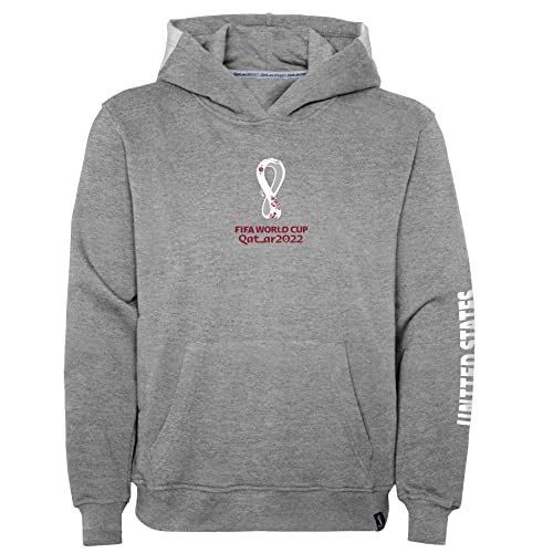 Outerstuff Womens FIFA World Cup Core Fleece Hood, Heather Grey, Large