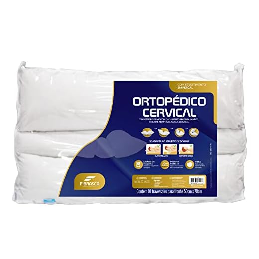 Travesseiro Ortopédico Cervical 50x70cm Fibrasca